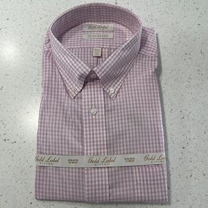 Roundtree & Yorke Gold Label Dress Shirt Size 17.5 - 35